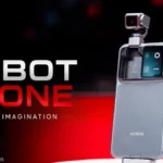 Honor Robot Phone lying on a table with its camera arm extended upward